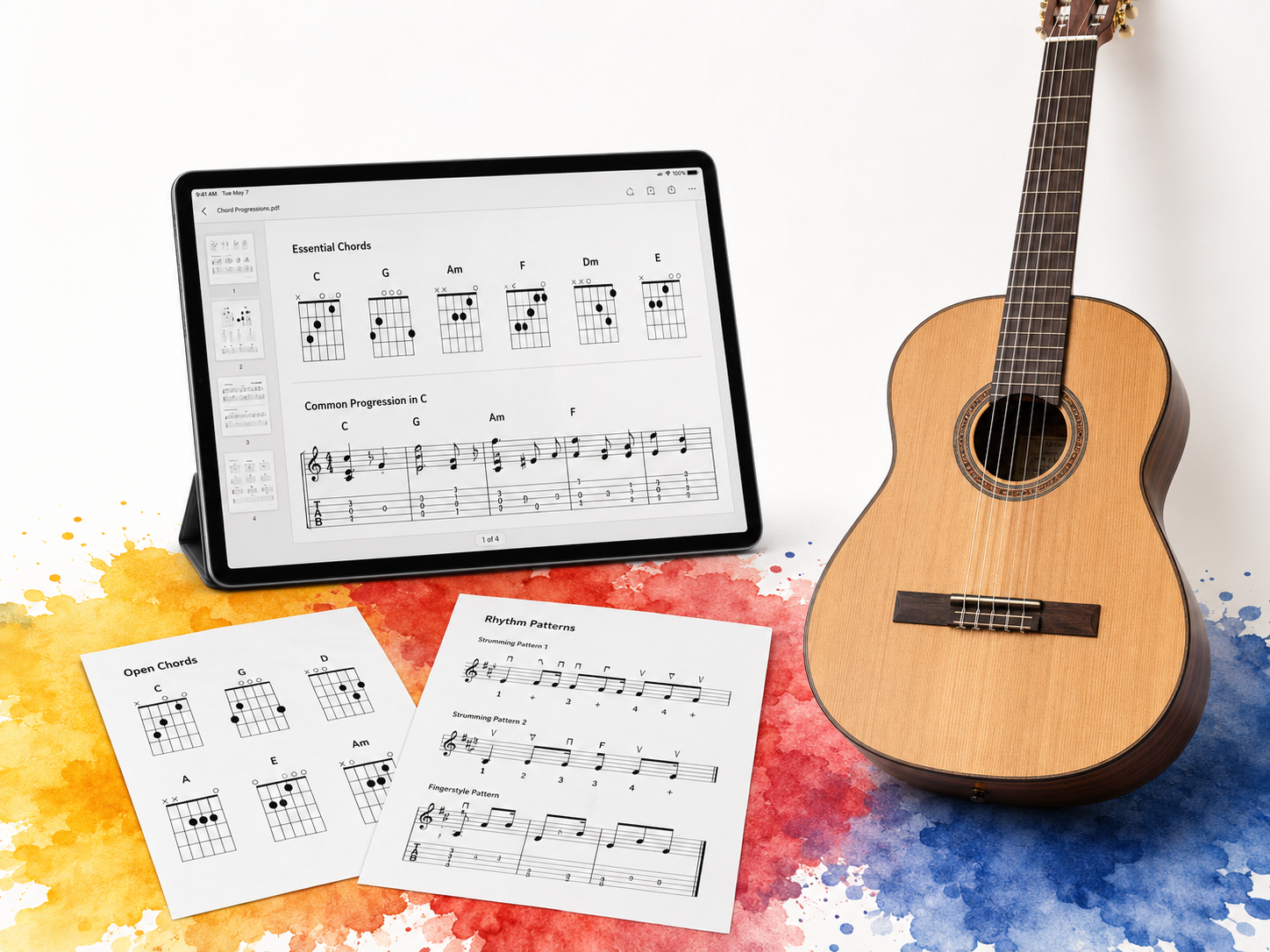 Mockup do método de violão